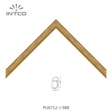 PU6712-J-988 — 2.54cm Doré PS Baguette d'Encadrement