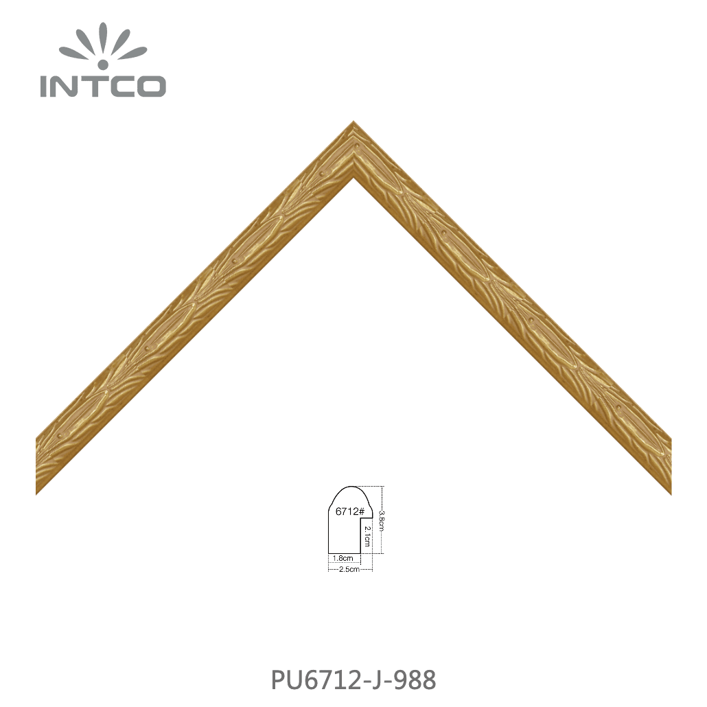 PU6712-J-988 — 2.54cm Doré PS Baguette d'Encadrement