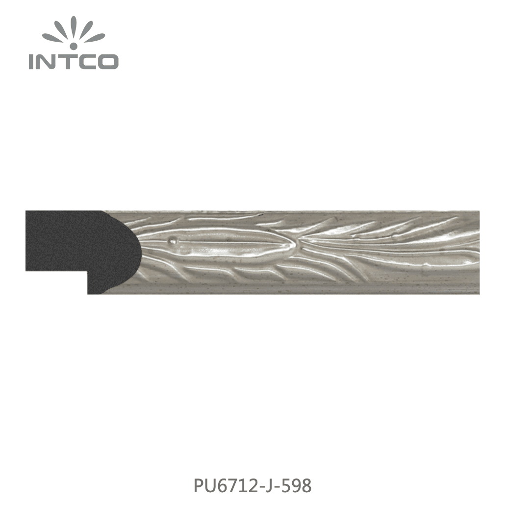 PU6712-J-598 — 2.54cm Plateado PS Moldura para Marco de Fotos