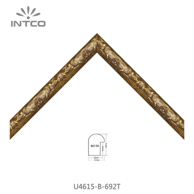 U4615-B-692T — 3.1cm Gold PS Bilderrahmenleiste