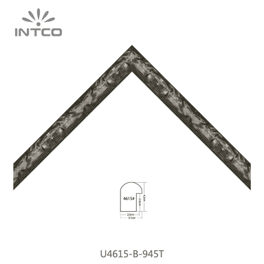 U4615-B-945T — 3.1cm Silber PS Bilderrahmenleiste