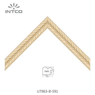 U7963-B-591 — 3.81cm Natural PS Moldura para Marco de Fotos