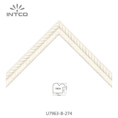 U7963-B-274 — 3.81cm Natur PS Bilderrahmenleiste