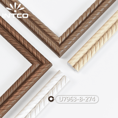 U7963-B-274 — 3.81cm Natur PS Bilderrahmenleiste