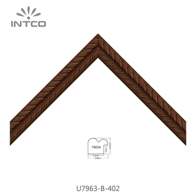 U7963-B-402 — 3.81cm Natur PS Bilderrahmenleiste