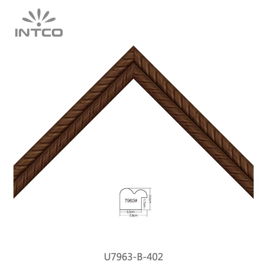 U7963-B-402 — 3.81cm Natur PS Bilderrahmenleiste