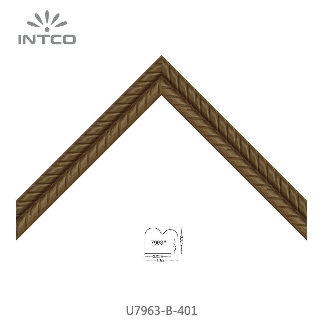 U7963-B-401 — 3.81cm Natur PS Bilderrahmenleiste