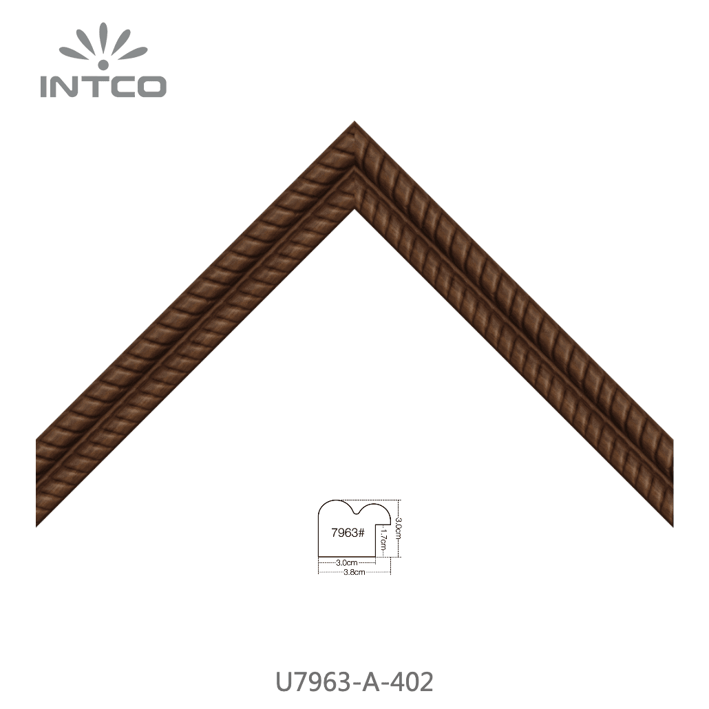 U7963-A-402 — 3.81cm Natur PS Bilderrahmenleiste