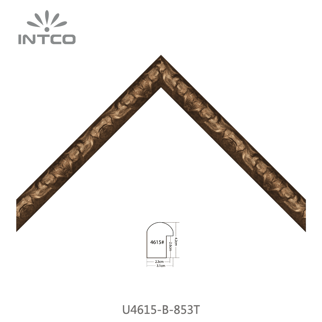 U4615-B-853T — 3.1cm Bronze PS Bilderrahmenleiste