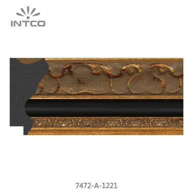 7472-A-1221 — 6cm Gold PS Bilderrahmenleiste