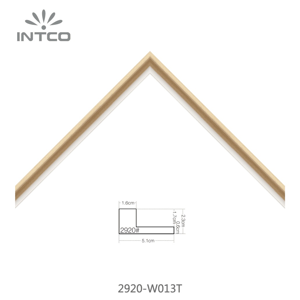 2920-W013T — 2.3cm Natur PS Bilderrahmenleiste
