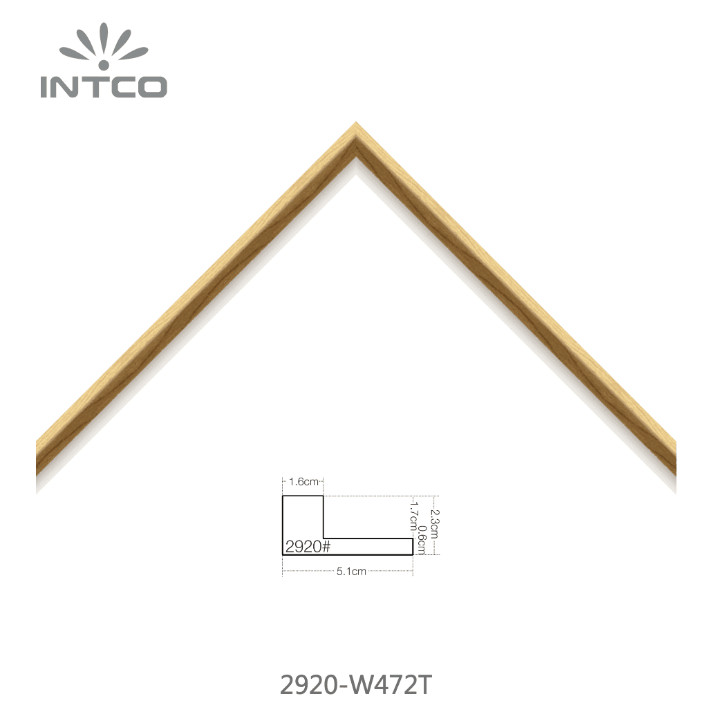 2920-W472T — 2.3cm Natur PS Bilderrahmenleiste
