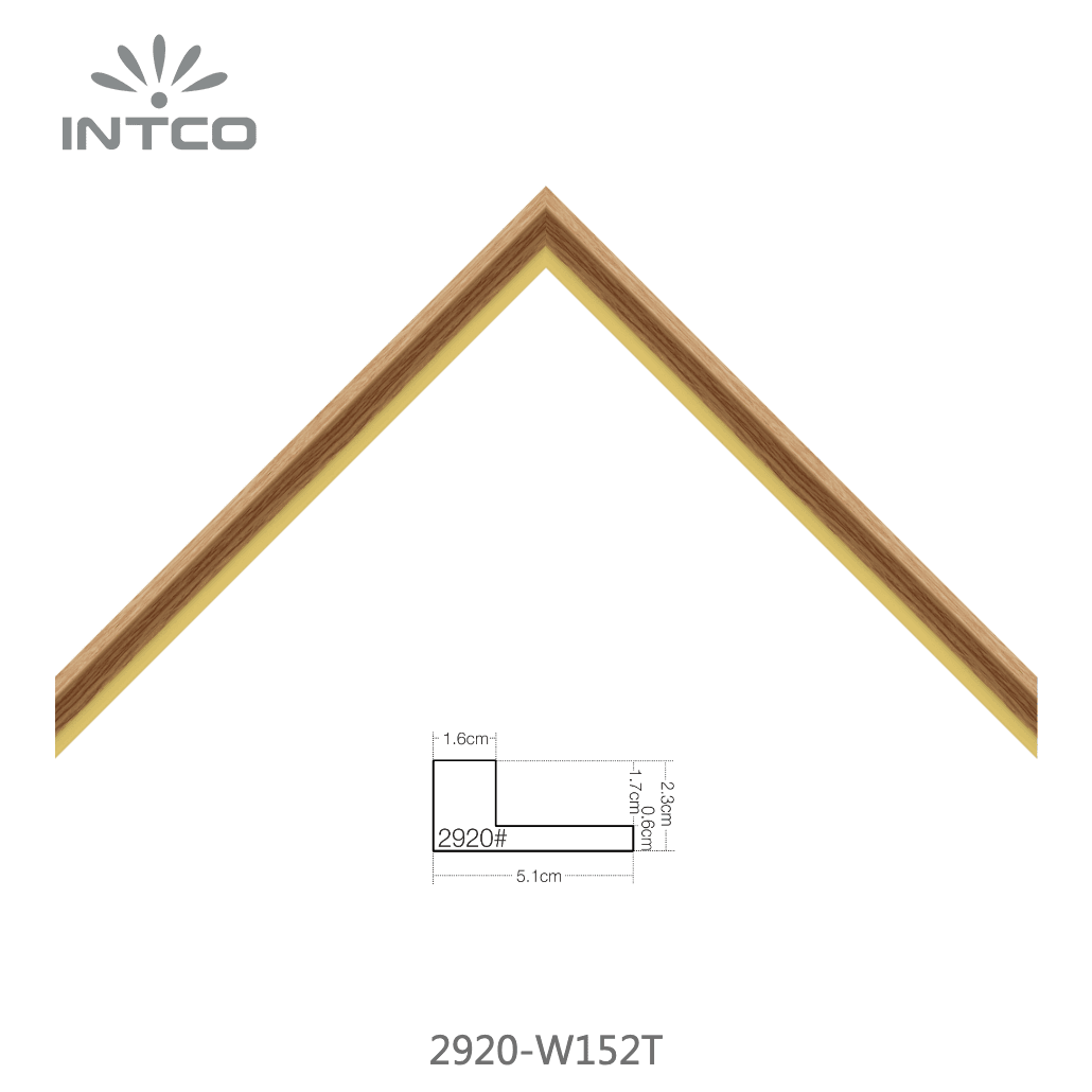 2920-W152T — 2.3cm Natur PS Bilderrahmenleiste