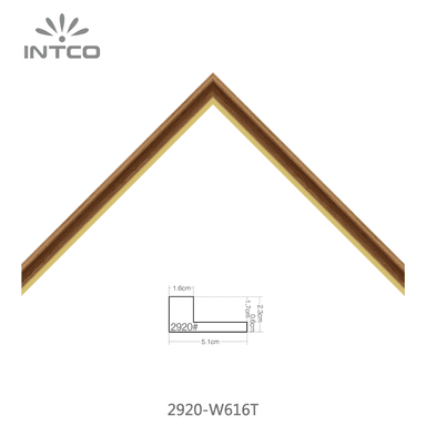 2920-W616T — 2.3cm Natur PS Bilderrahmenleiste