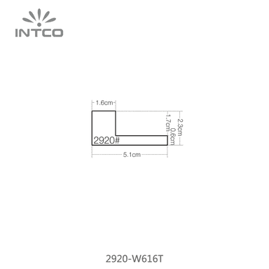 2920-W616T — 2.3cm Natur PS Bilderrahmenleiste