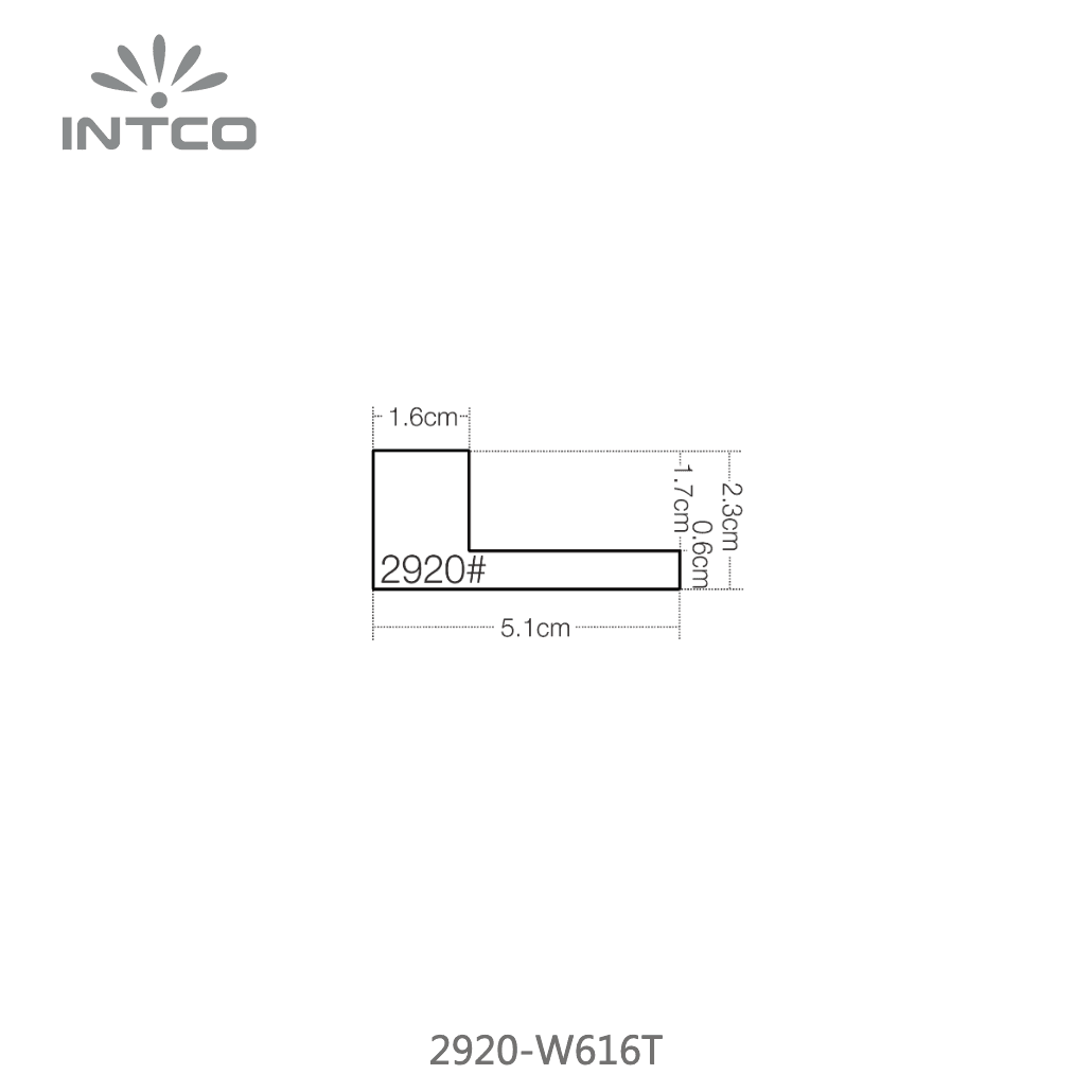 2920-W616T — 2.3cm Natur PS Bilderrahmenleiste