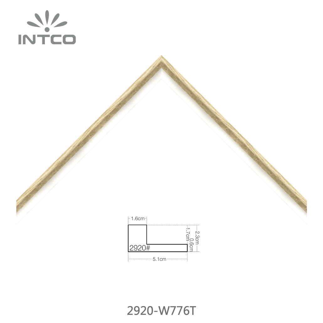 2920-W776T — 2.3cm Natur PS Bilderrahmenleiste