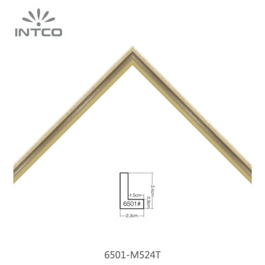 6501-M524T — 2.26cm Gold PS Bilderrahmenleiste