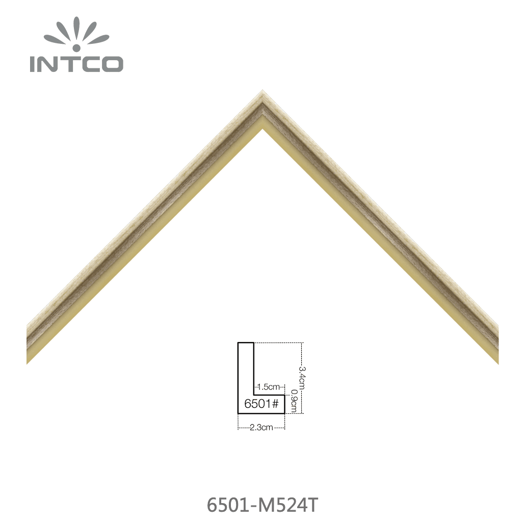 6501-M524T — 2.26cm Gold PS Bilderrahmenleiste