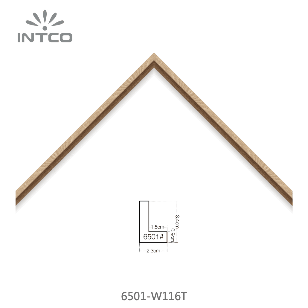 6501-W116T — 2.26cm Natur PS Bilderrahmenleiste