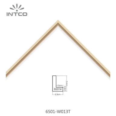 6501-W013T — 2.26cm Natural PS Moldura para Marco de Fotos