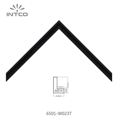 6501-W023T — 2.26cm Schwarz PS Bilderrahmenleiste