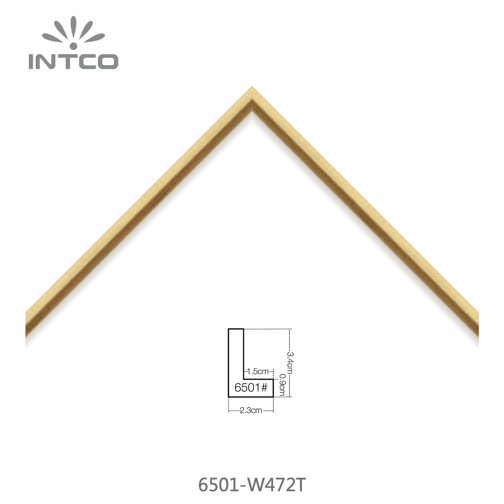 6501-W472T — 2.26cm Natur PS Bilderrahmenleiste