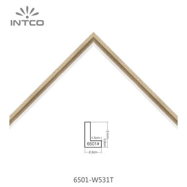 6501-W531T — 2.26cm Natur PS Bilderrahmenleiste