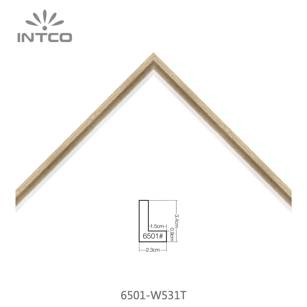 6501-W531T — 2.26cm Natur PS Bilderrahmenleiste