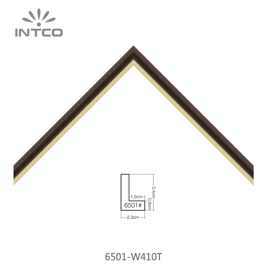 6501-W410T — 2.26cm Natur PS Bilderrahmenleiste