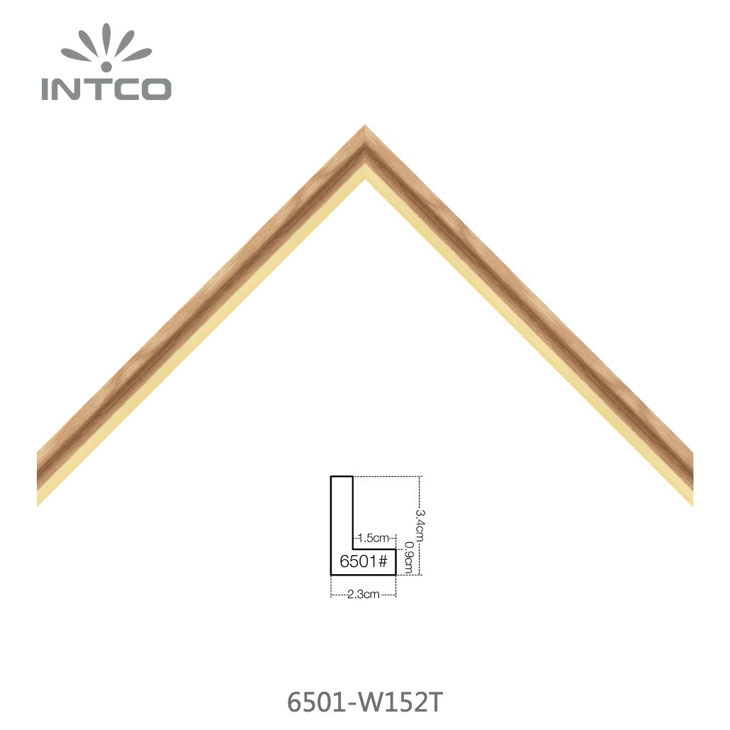 6501-W152T — 2.26cm Natur PS Bilderrahmenleiste
