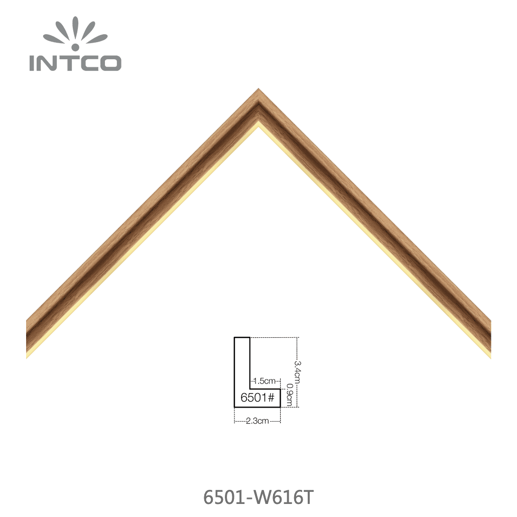 6501-W616T — 2.26cm Natur PS Bilderrahmenleiste