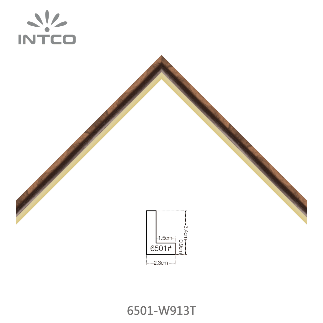 6501-W913T — 2.26cm Natur PS Bilderrahmenleiste