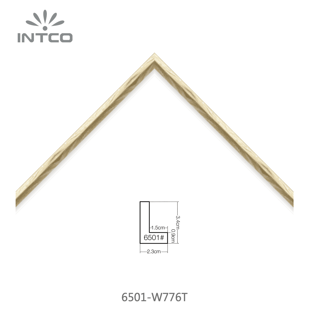 6501-W776T — 2.26cm Natur PS Bilderrahmenleiste