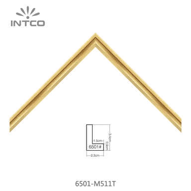 6501-M511T — 2.26cm Gold PS Bilderrahmenleiste