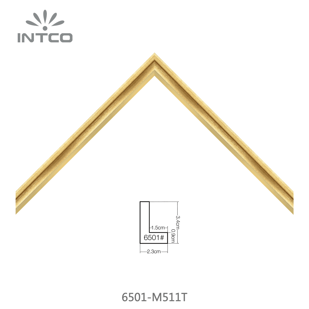 6501-M511T — 2.26cm Gold PS Bilderrahmenleiste