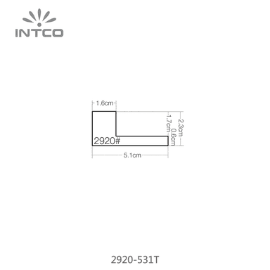 2920-531T — 2.3cm Natur PS Bilderrahmenleiste