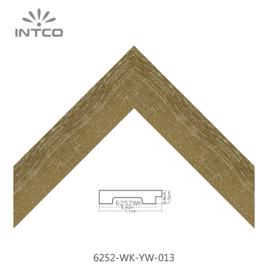 6252-WK-YW-013 — 7.05cm Gold PS Bilderrahmenleiste