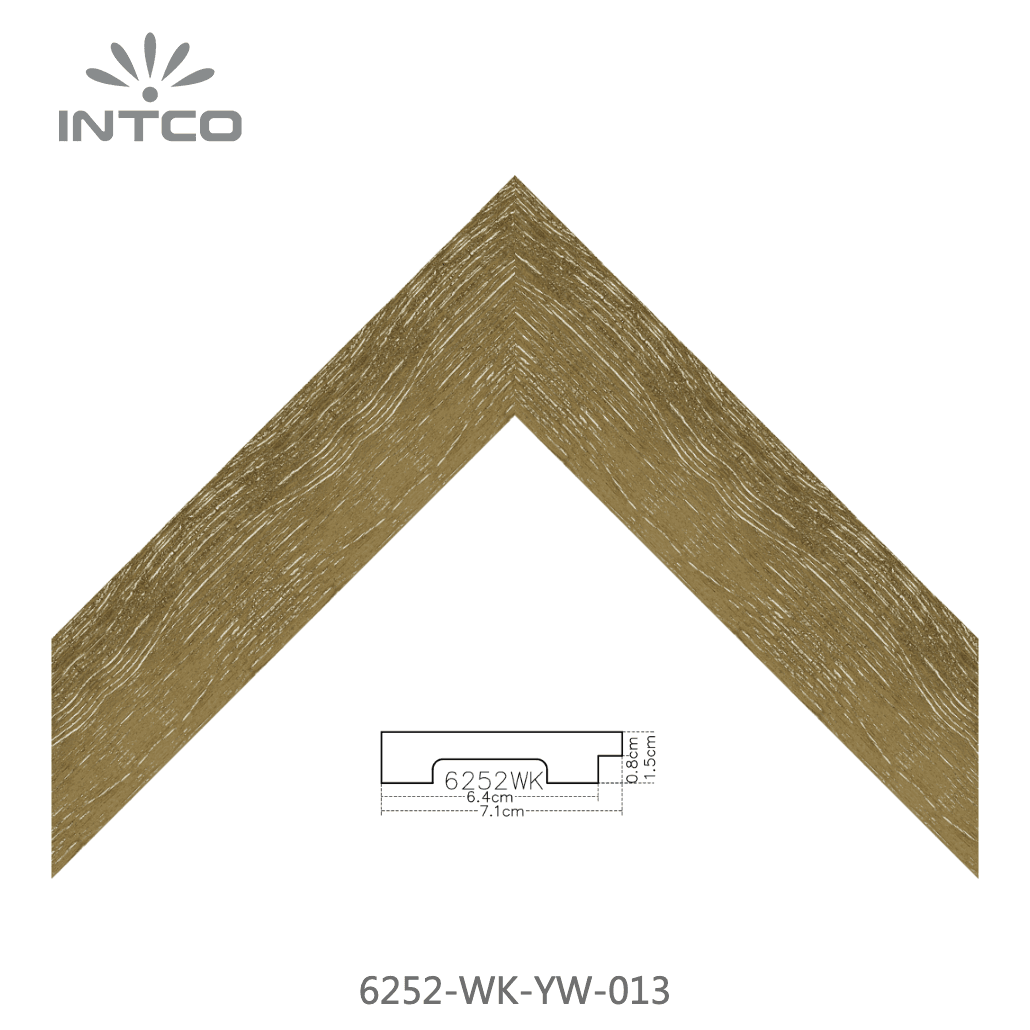6252-WK-YW-013 — 7.05cm Gold PS Bilderrahmenleiste