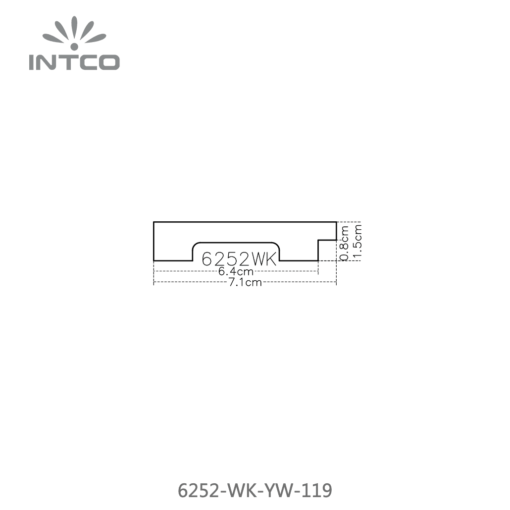 6252-WK-YW-119 — 7.05cm Silber PS Bilderrahmenleiste