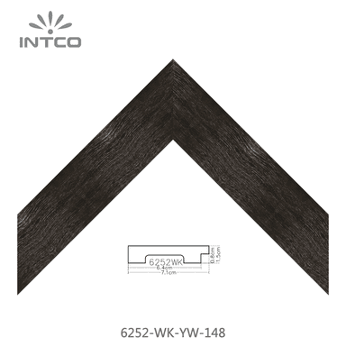 6252-WK-YW-148 — 7.05cm Schwarz PS Bilderrahmenleiste