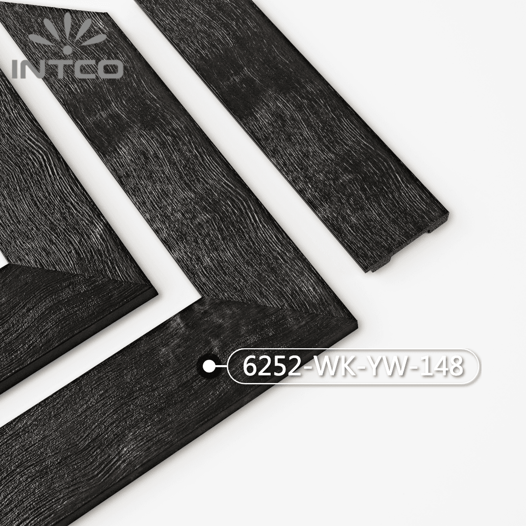 6252-WK-YW-148 — 7.05cm Schwarz PS Bilderrahmenleiste