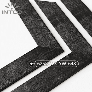 6252-WK-YW-648 — 7.05cm Black PS Picture Frame Moulding