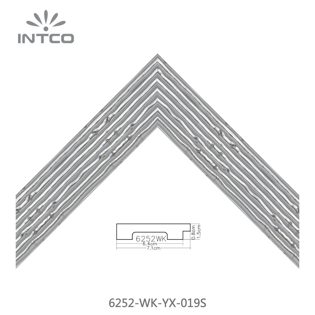 6252-WK-YX-019S — 7.05cm Silber PS Bilderrahmenleiste