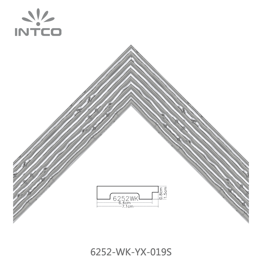 6252-WK-YX-019S — 7.05cm Silber PS Bilderrahmenleiste