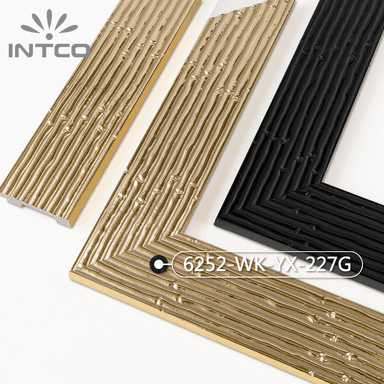 6252-WK-YX-227G — 7.05cm Gold PS Picture Frame Moulding