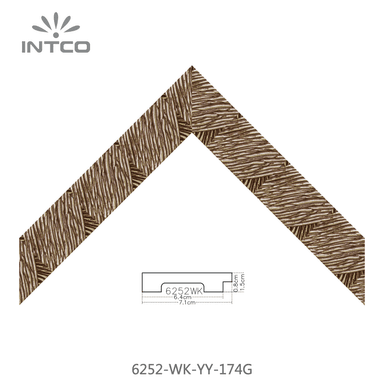 6252-WK-YY-174G — 7.05cm Bronze PS Moldura para Quadro