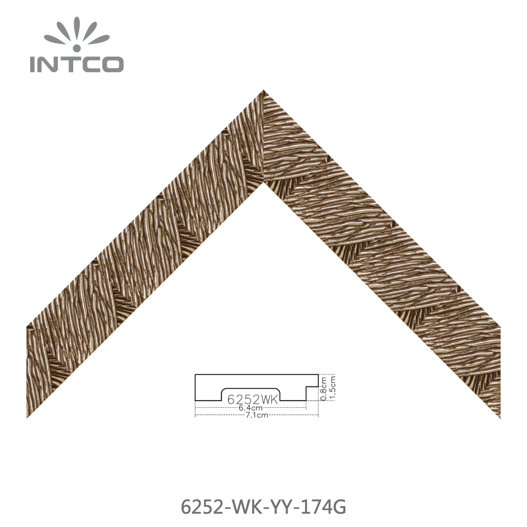 6252-WK-YY-174G — 7.05cm Bronze PS Moldura para Quadro