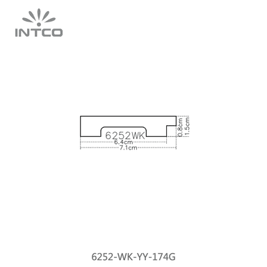 6252-WK-YY-174G — 7.05cm Bronze PS Moldura para Quadro