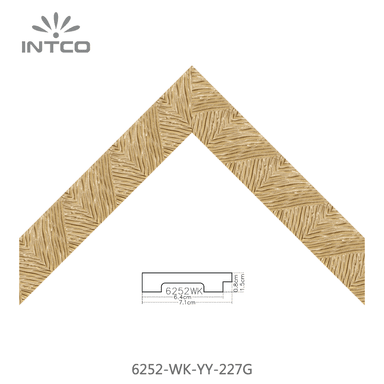 6252-WK-YY-227G — 7.05cm Gold PS Bilderrahmenleiste